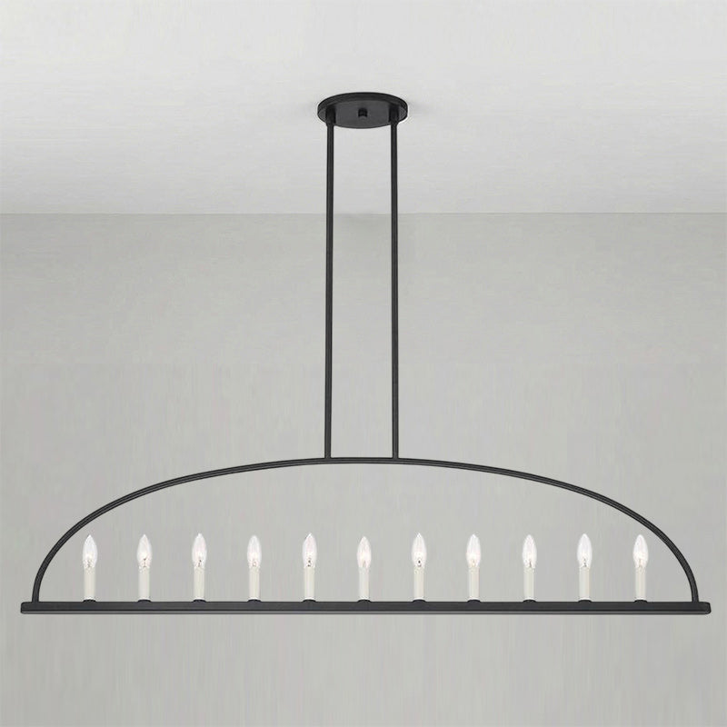 Abbott Minimalist Iron Linear Chandelier