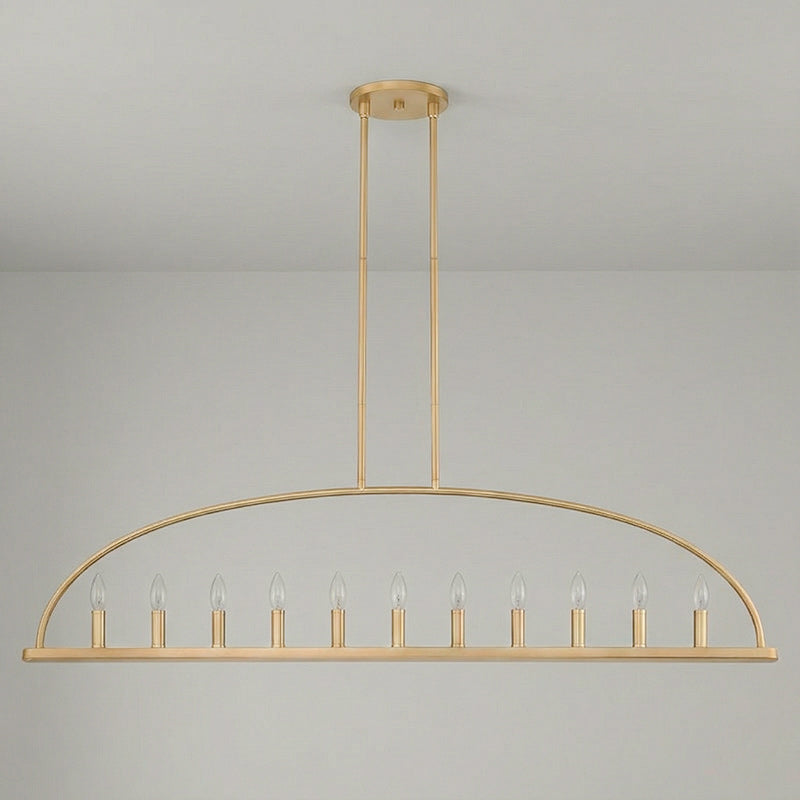 Abbott Minimalist Iron Linear Chandelier