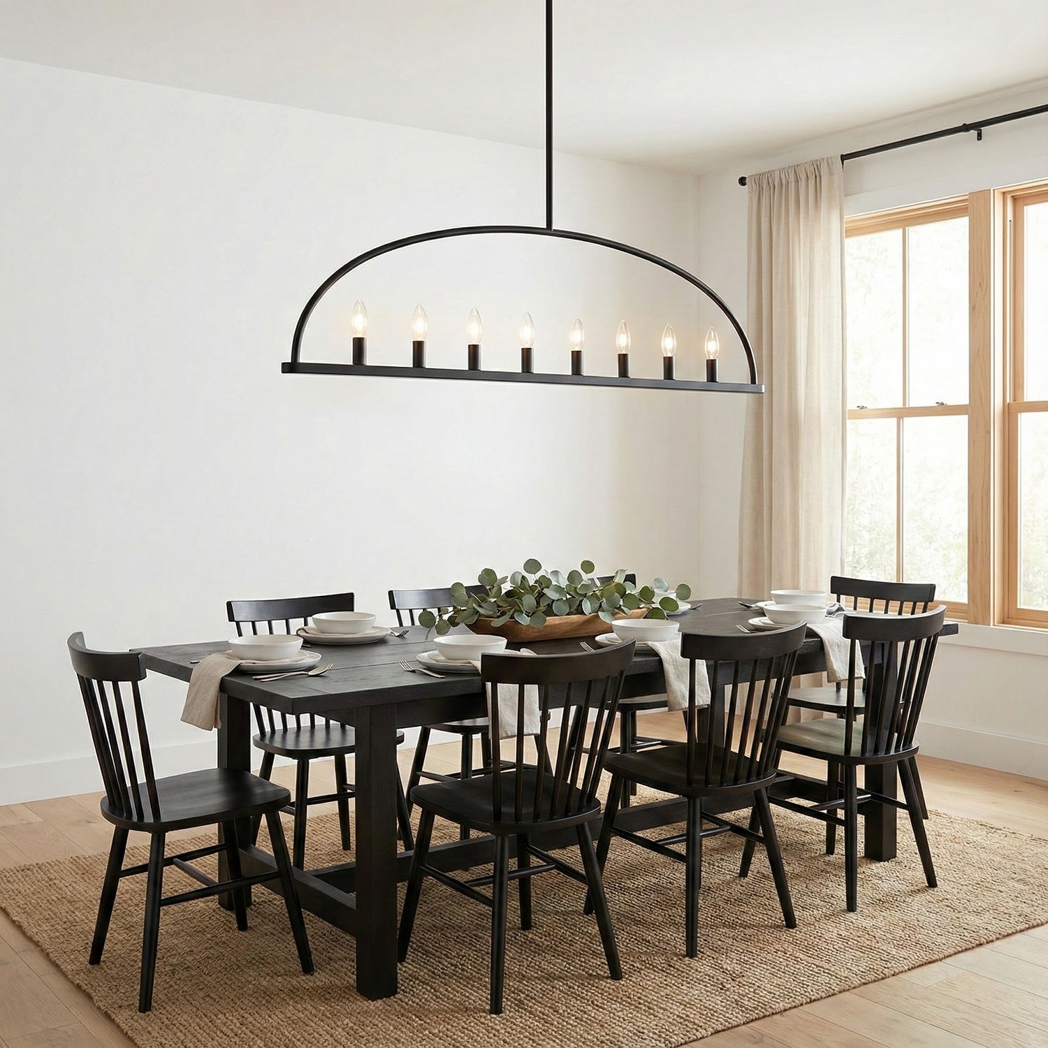 Abbott Minimalist Iron Linear Chandelier