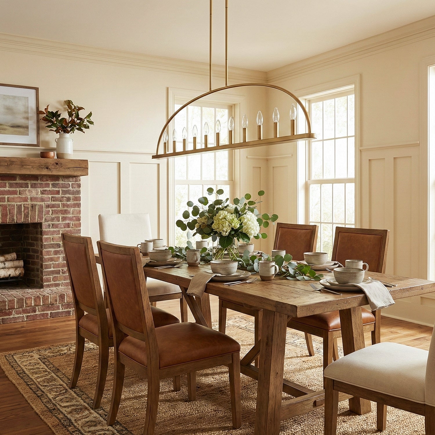 Abbott Minimalist Iron Linear Chandelier