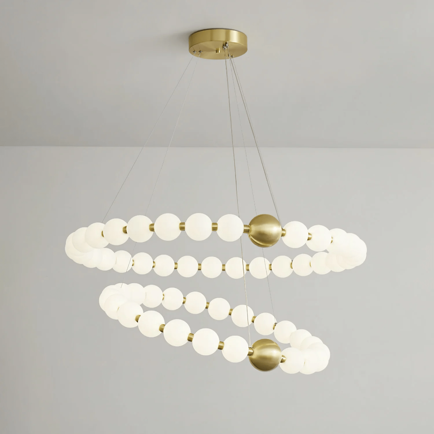 Cetalan Elegance Art Pearls Plastic Chandelier - Blowlighting