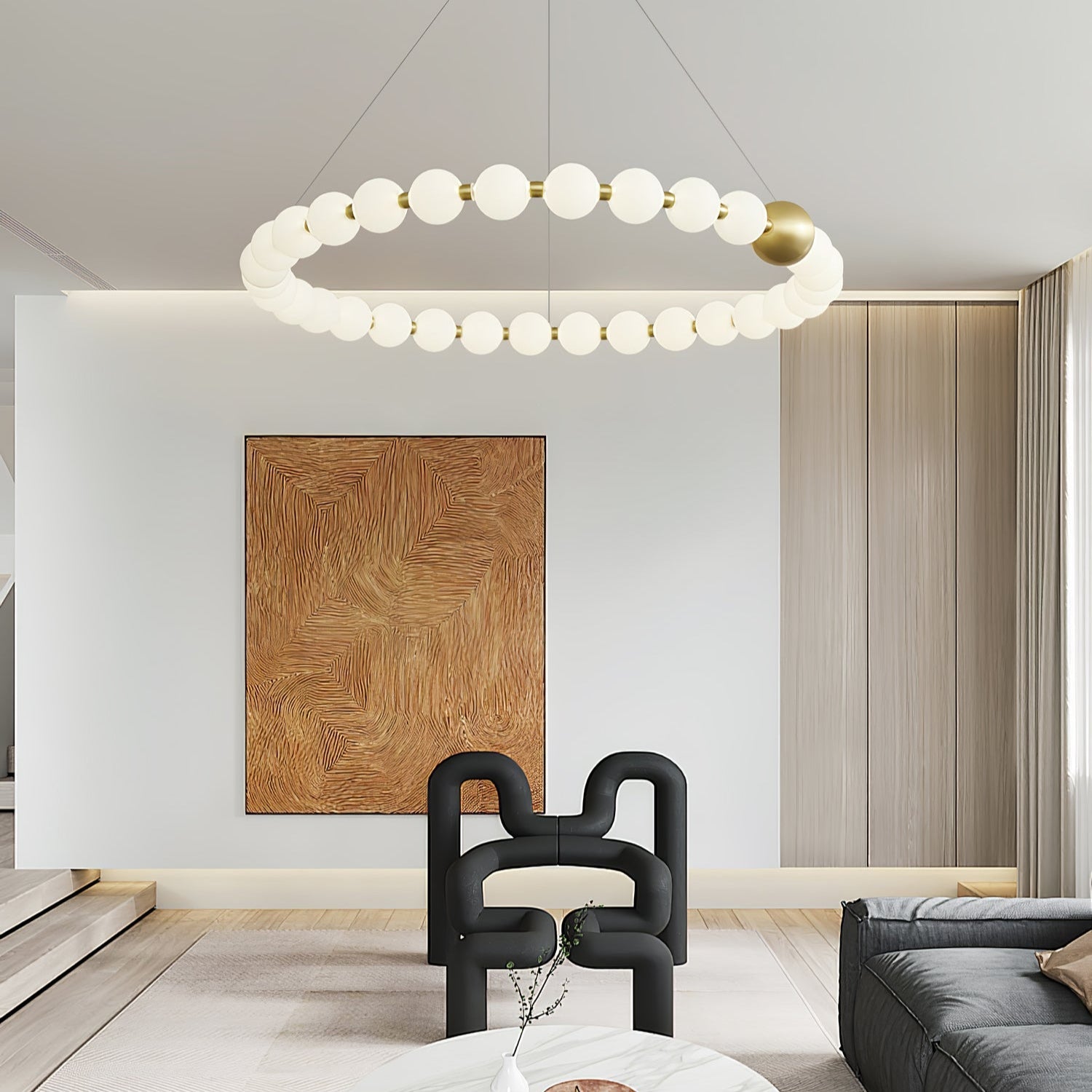 Cetalan Elegance Art Pearls Plastic Chandelier - Blowlighting