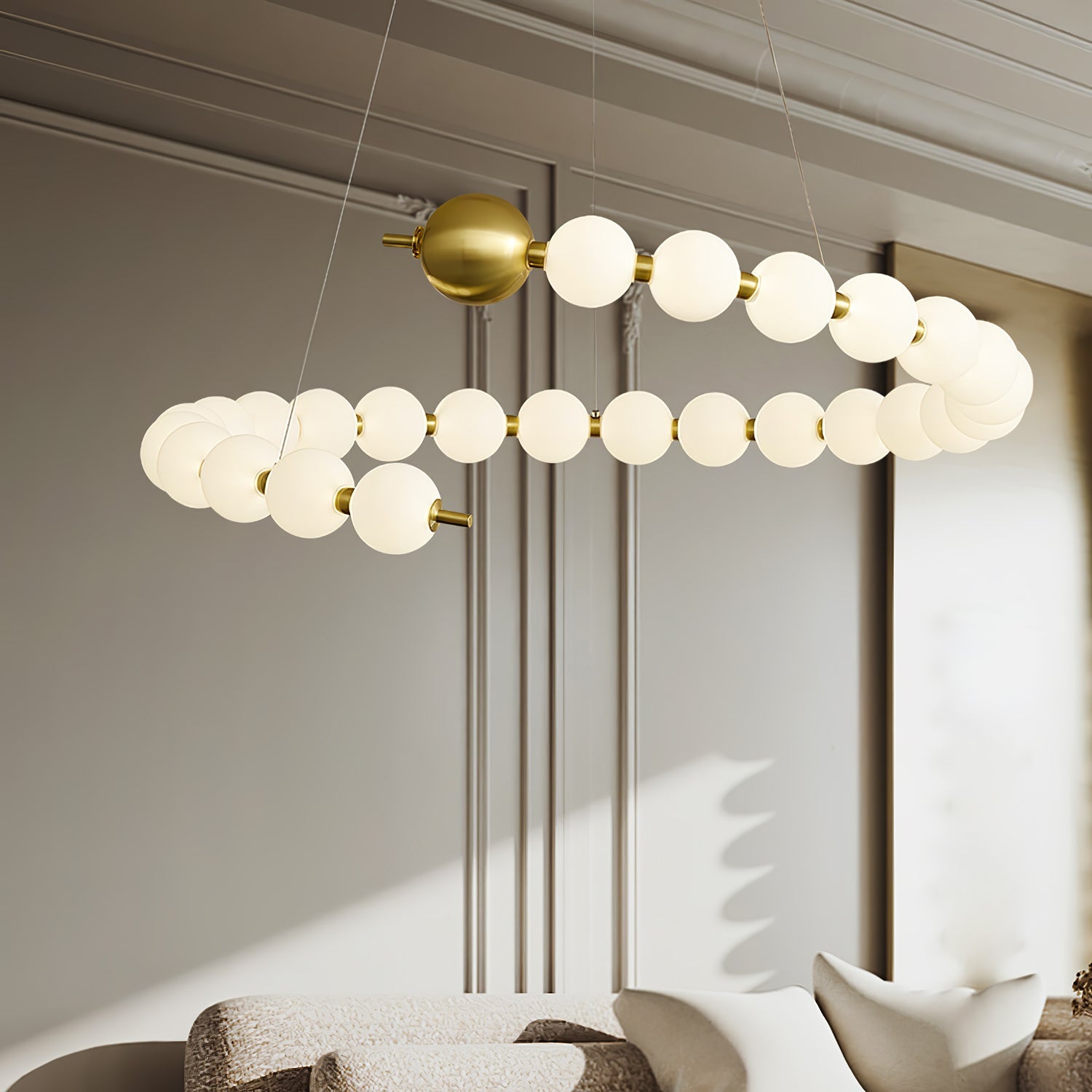 Cetalan Elegance Art Pearls Plastic Chandelier - Blowlighting