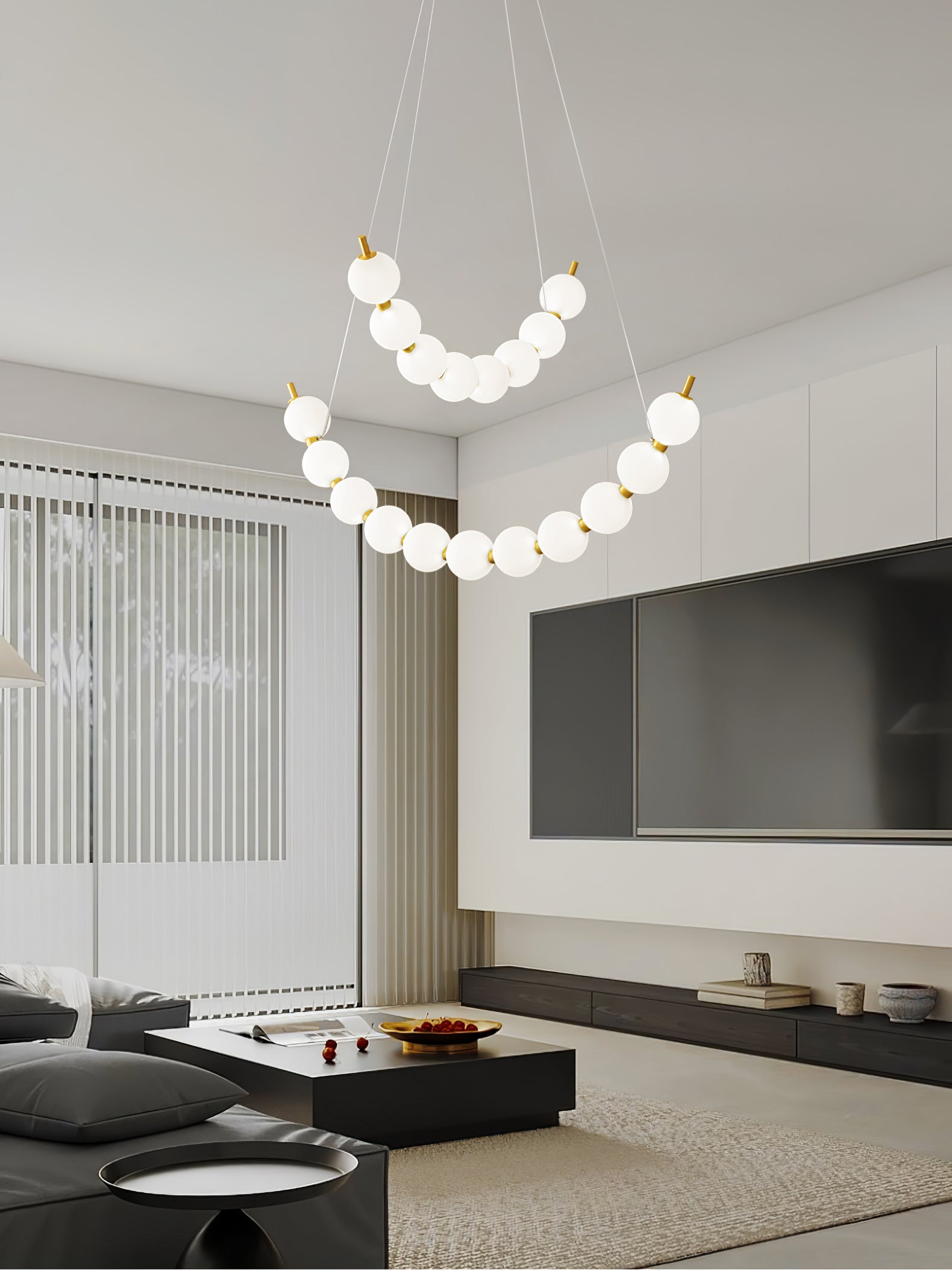 Cetalan Elegance Art Pearls Plastic Chandelier - Blowlighting