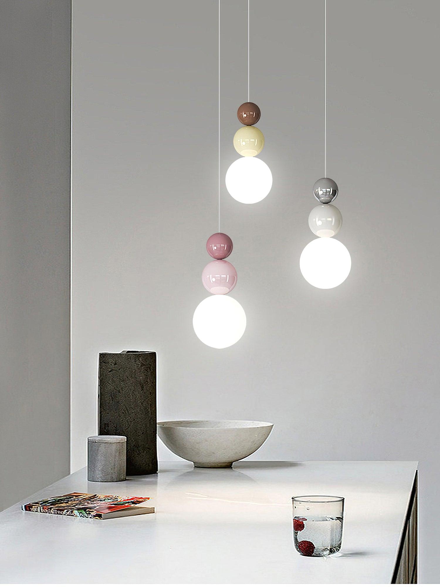 Acrylic Three Ball Pendant Lamp - Blowlighting