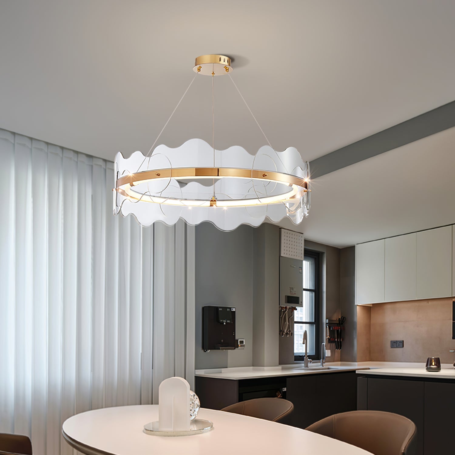 Acrylic Wave Chandelier - Blowlighting