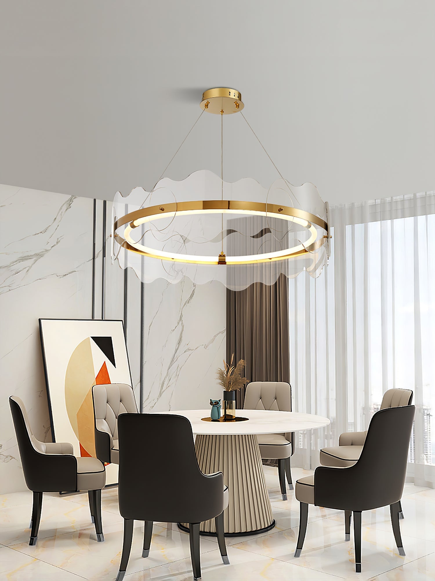 Acrylic Wave Chandelier - Blowlighting