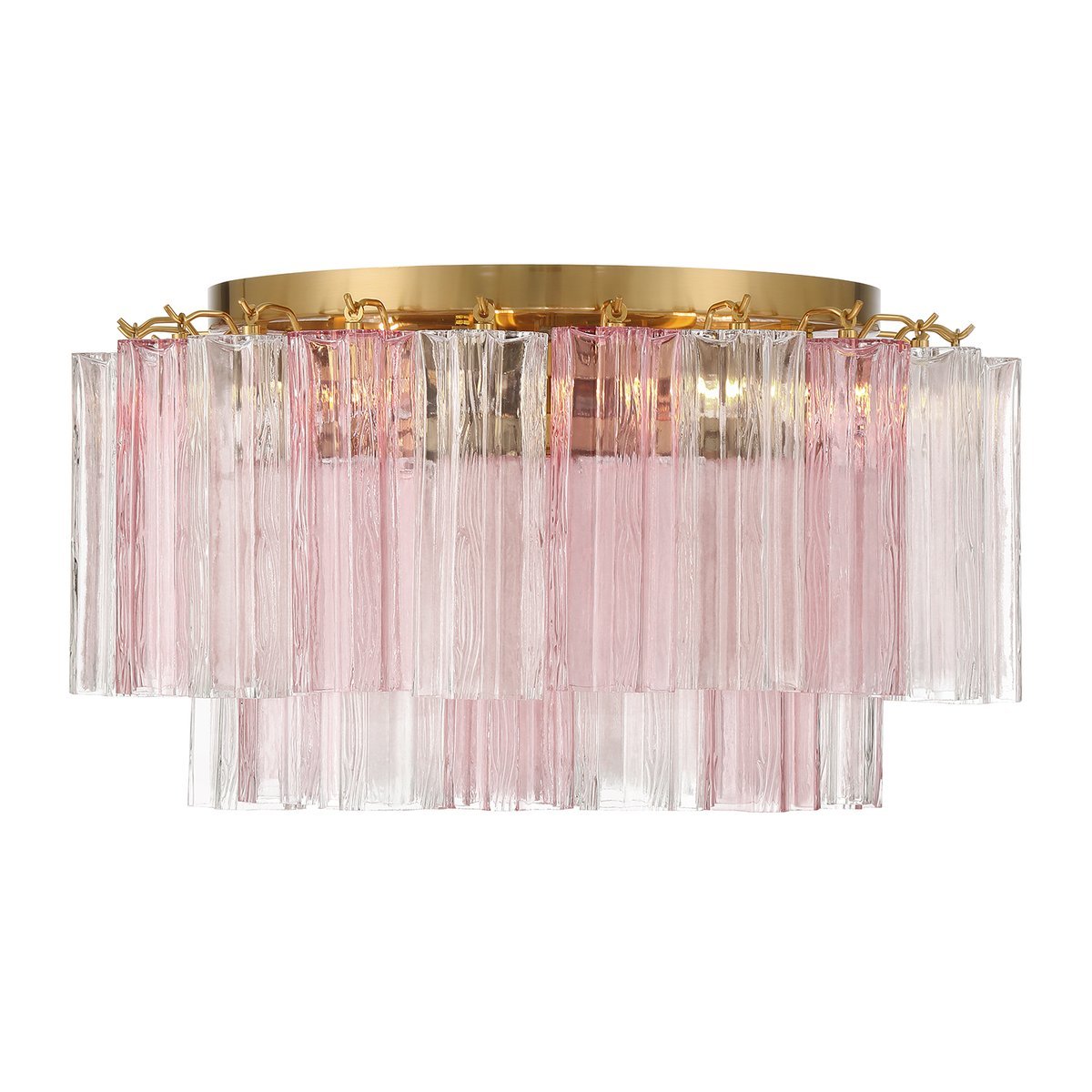 Aurora Ceiling Lamp Glass Tube Layered Amber - Blowlighting