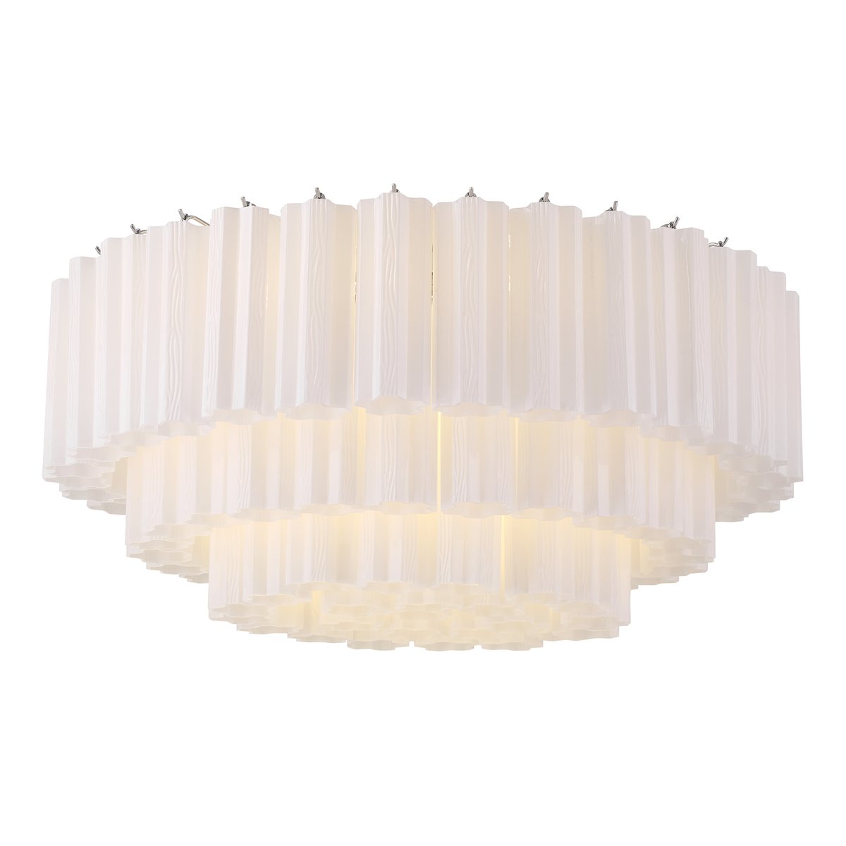 Aurora Ceiling Lamp Glass Tube Layered Amber - Blowlighting
