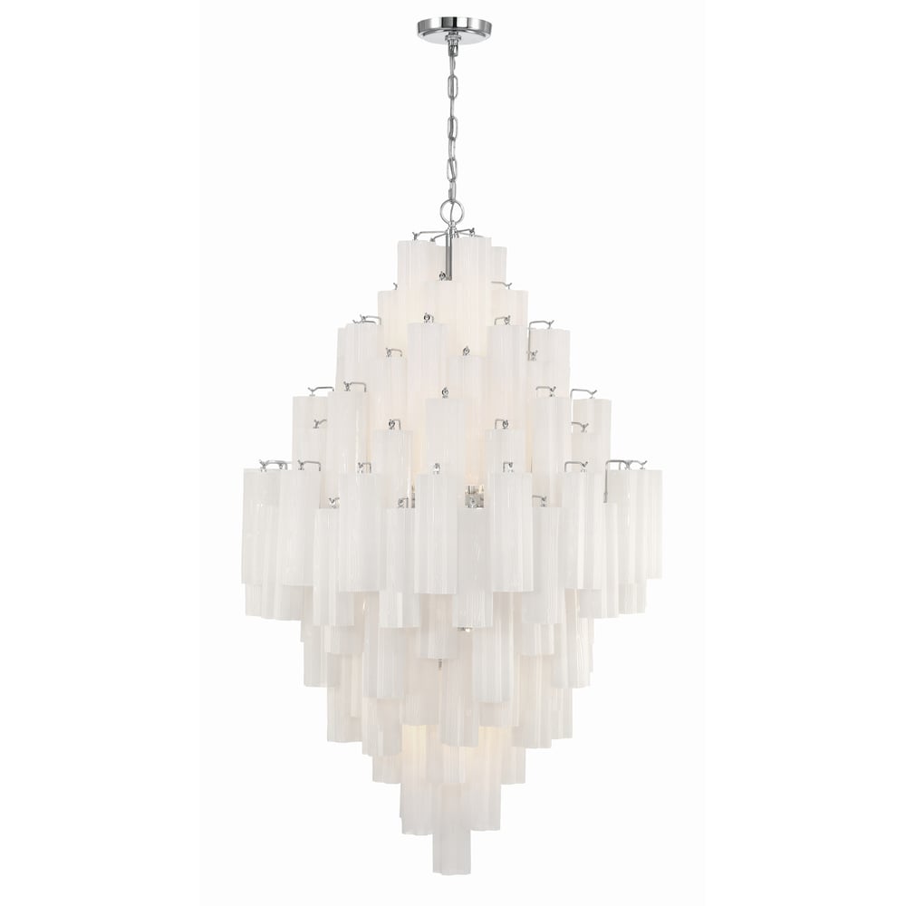 Aurora Diamond Chandelier Glass Tube Layered Amber - Blowlighting