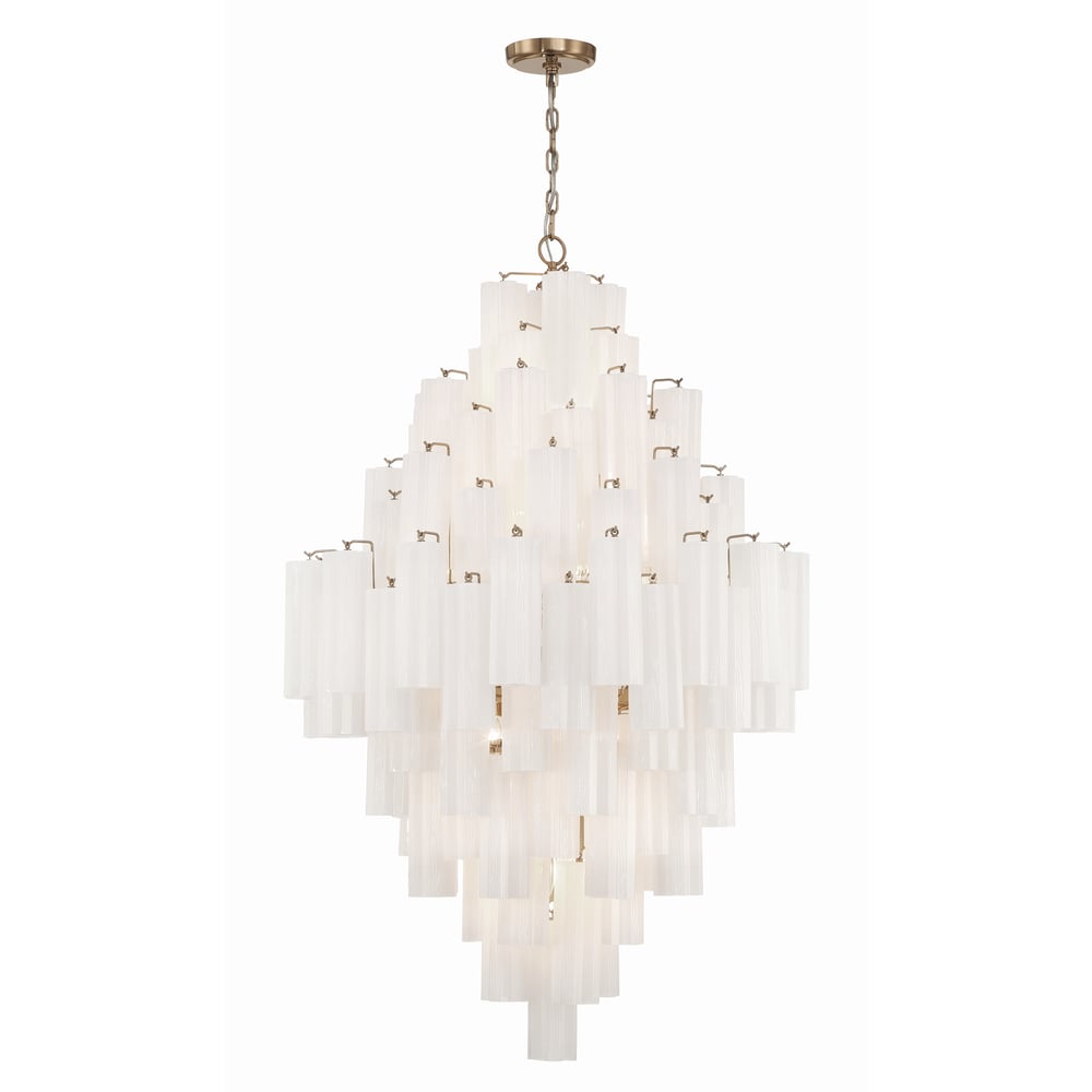 Aurora Diamond Chandelier Glass Tube Layered Amber - Blowlighting