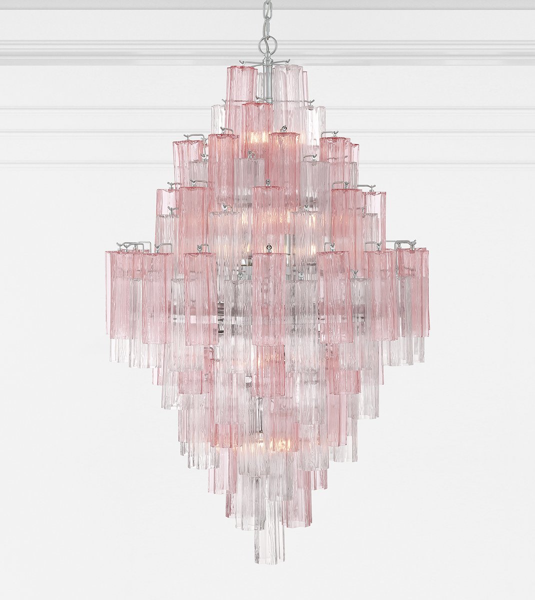Aurora Diamond Chandelier Glass Tube Layered Amber - Blowlighting