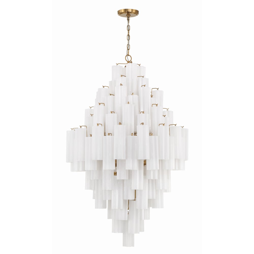 Aurora Diamond Chandelier Glass Tube Layered Amber - Blowlighting