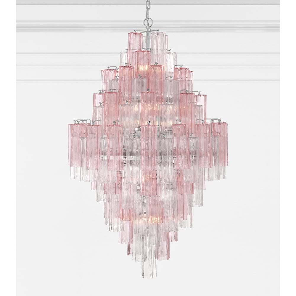 Aurora Diamond Chandelier Glass Tube Layered Amber - Blowlighting