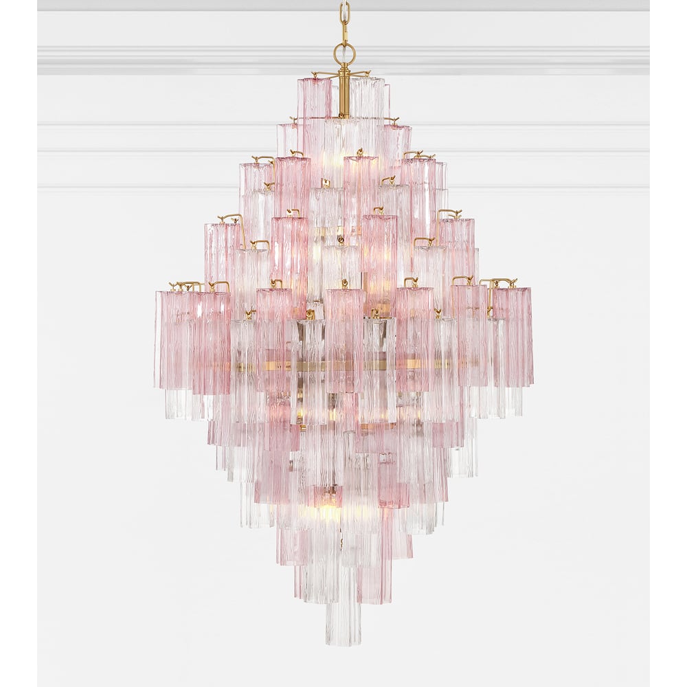 Aurora Diamond Chandelier Glass Tube Layered Amber - Blowlighting