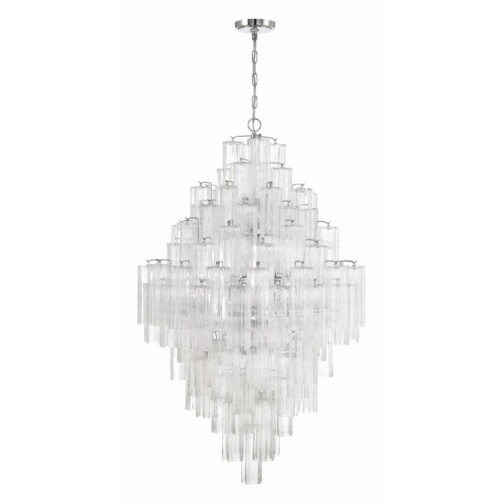 Aurora Diamond Chandelier Glass Tube Layered Amber - Blowlighting