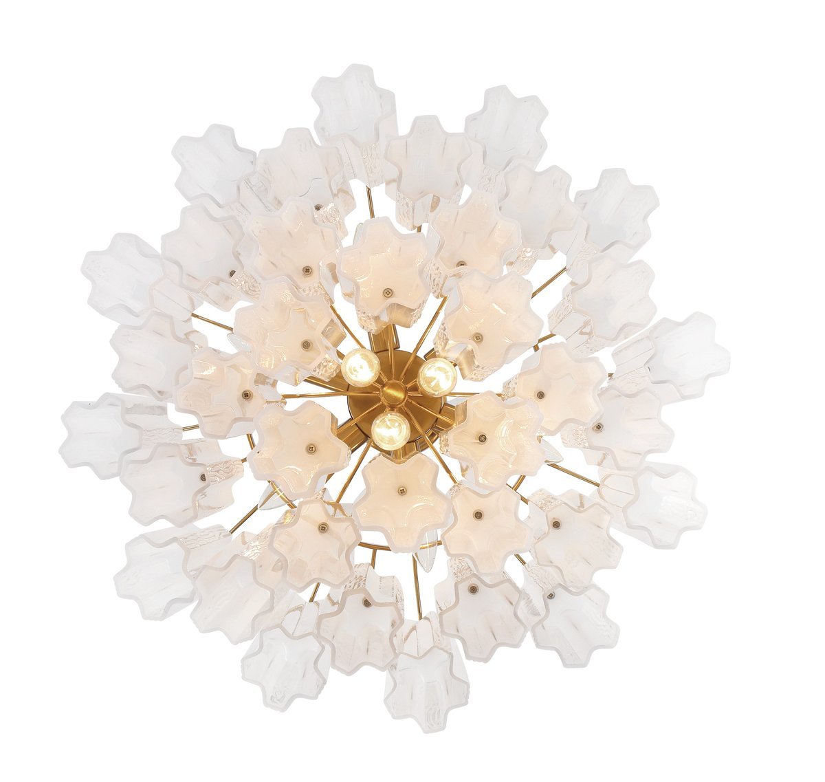 Aurora Murano Chandelier Glass Tube Layered Amber - Blowlighting