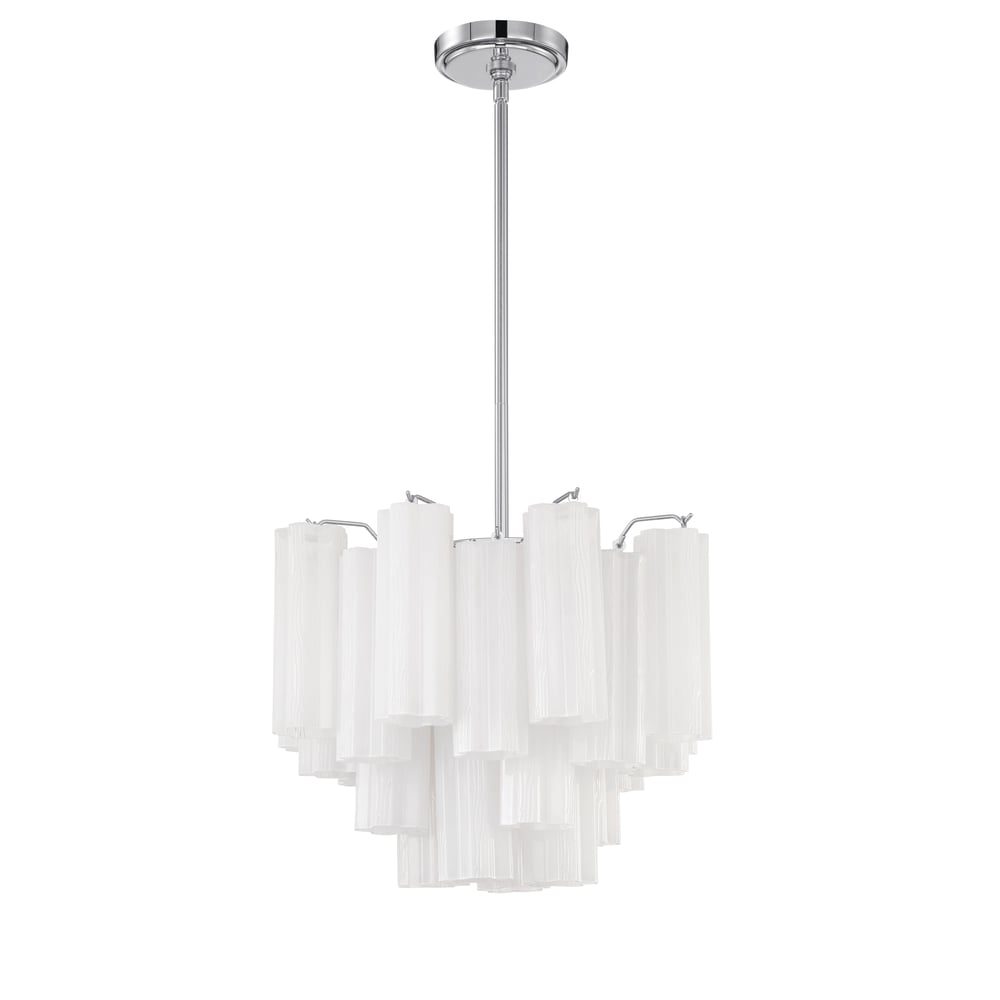 Aurora Murano Chandelier Glass Tube Layered Amber - Blowlighting