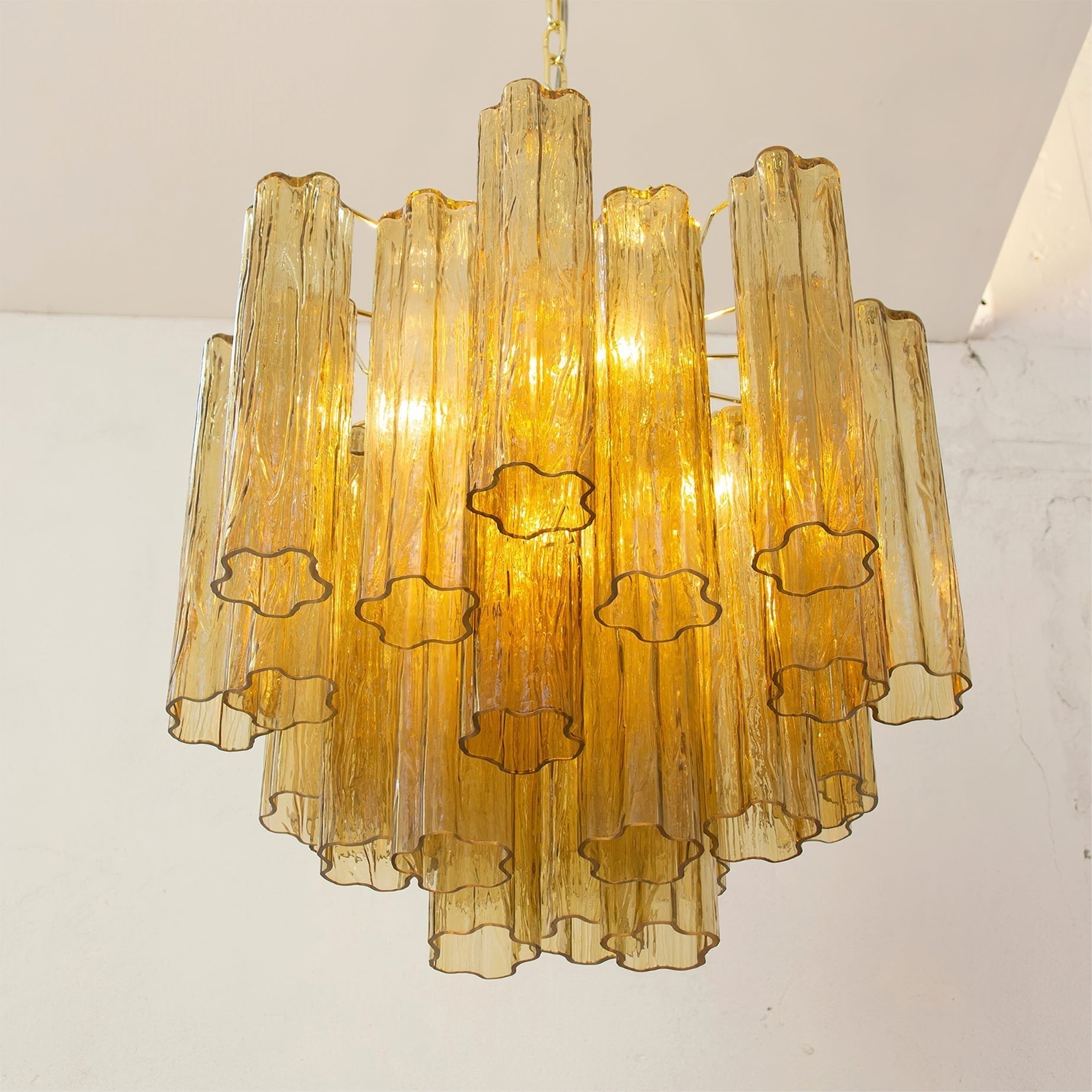 Aurora Chandelier Glass Tube Layered Luxury - Blowlighting