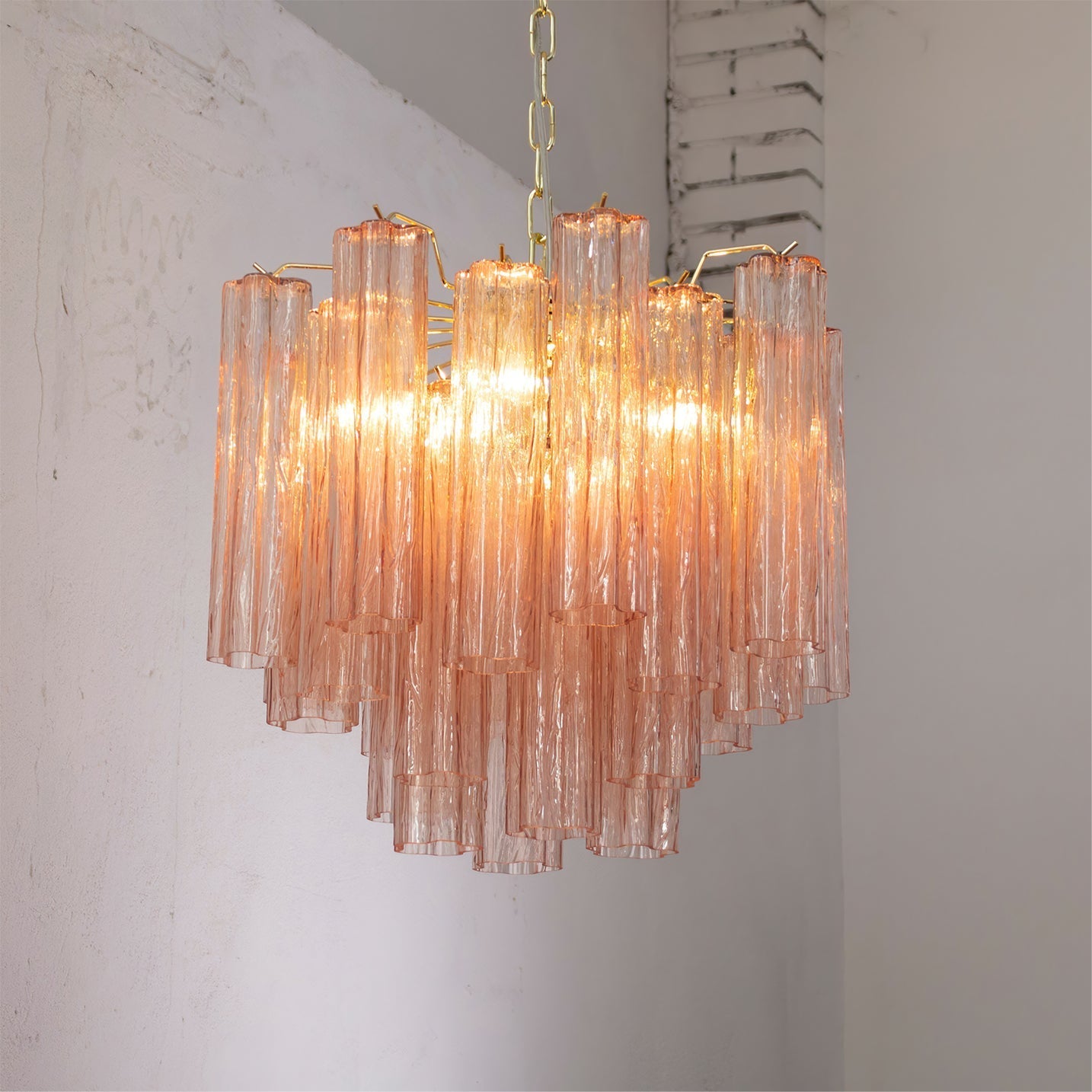Aurora Chandelier Glass Tube Layered Luxury - Blowlighting