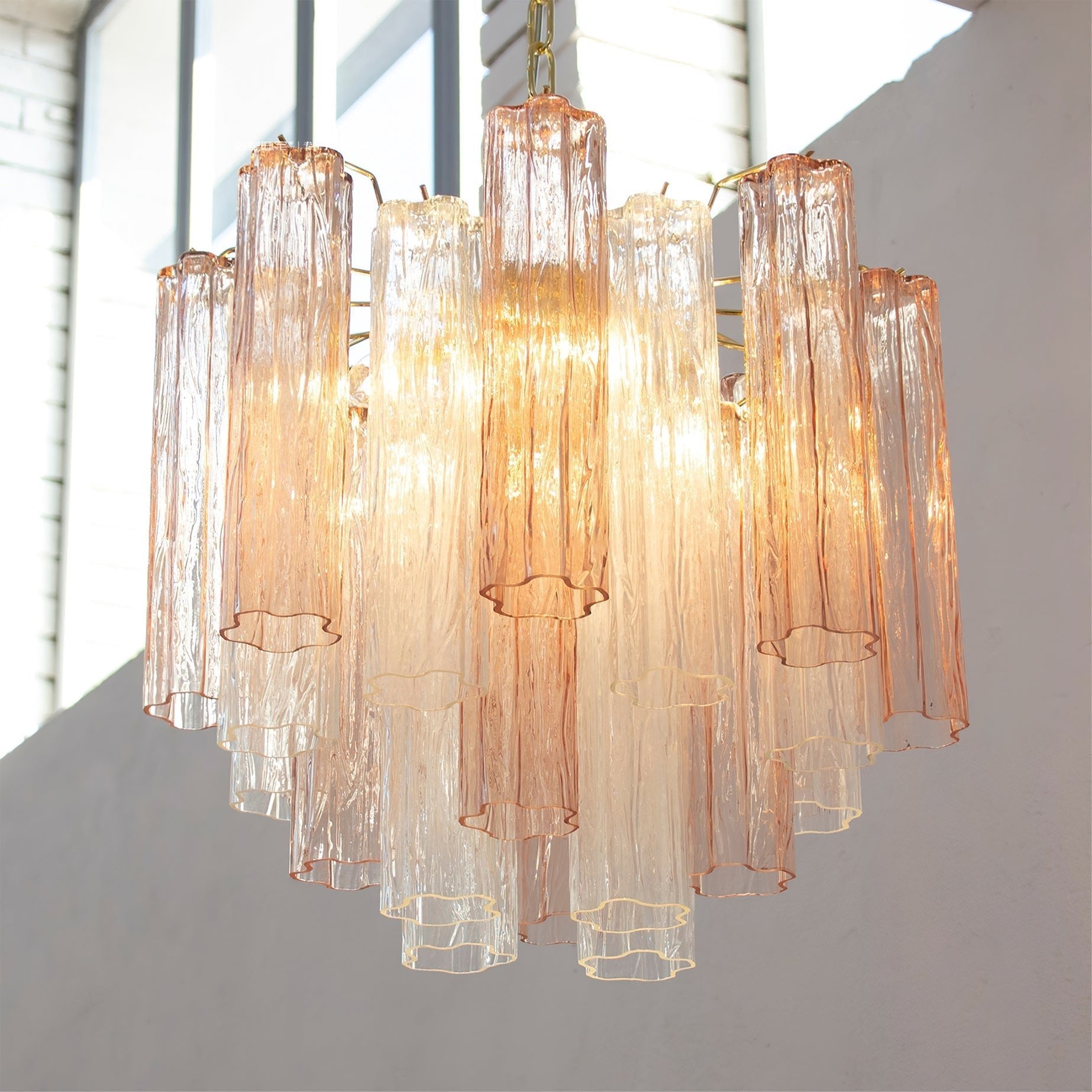 Aurora Chandelier Glass Tube Layered Luxury - Blowlighting