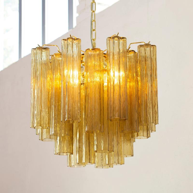 Aurora Chandelier Glass Tube Layered Luxury - Blowlighting