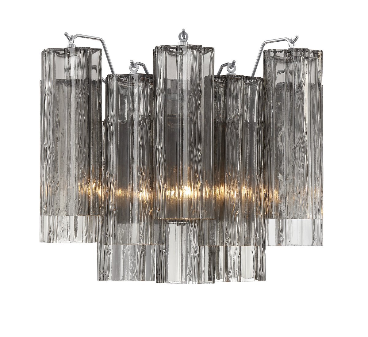 Aurora Wall Light Tronchi Glass Tube Tiered Amber Modern - Blowlighting