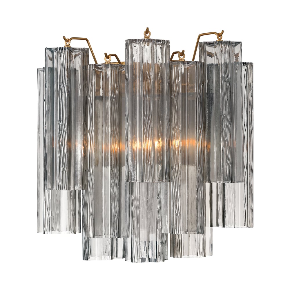 Aurora Wall Light Tronchi Glass Tube Tiered Amber Modern - Blowlighting