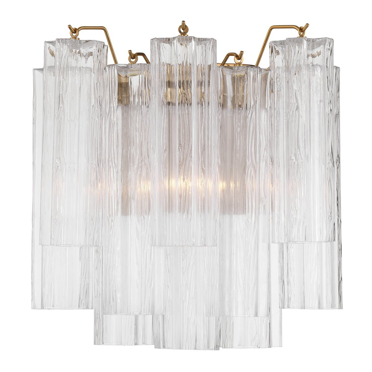 Aurora Wall Light Tronchi Glass Tube Tiered Amber Modern - Blowlighting