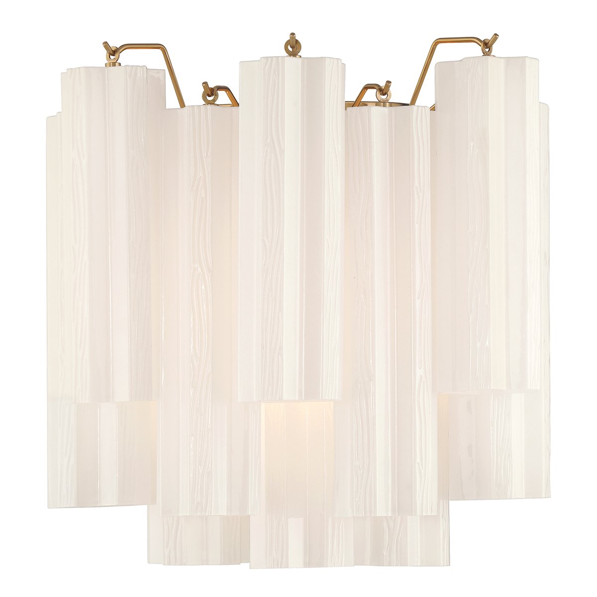 Aurora Wall Light Tronchi Glass Tube Tiered Amber Modern - Blowlighting