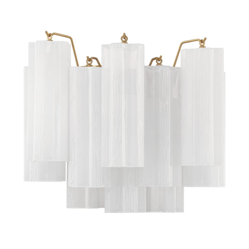 Aurora Wall Light Tronchi Glass Tube Tiered Amber Modern - Blowlighting