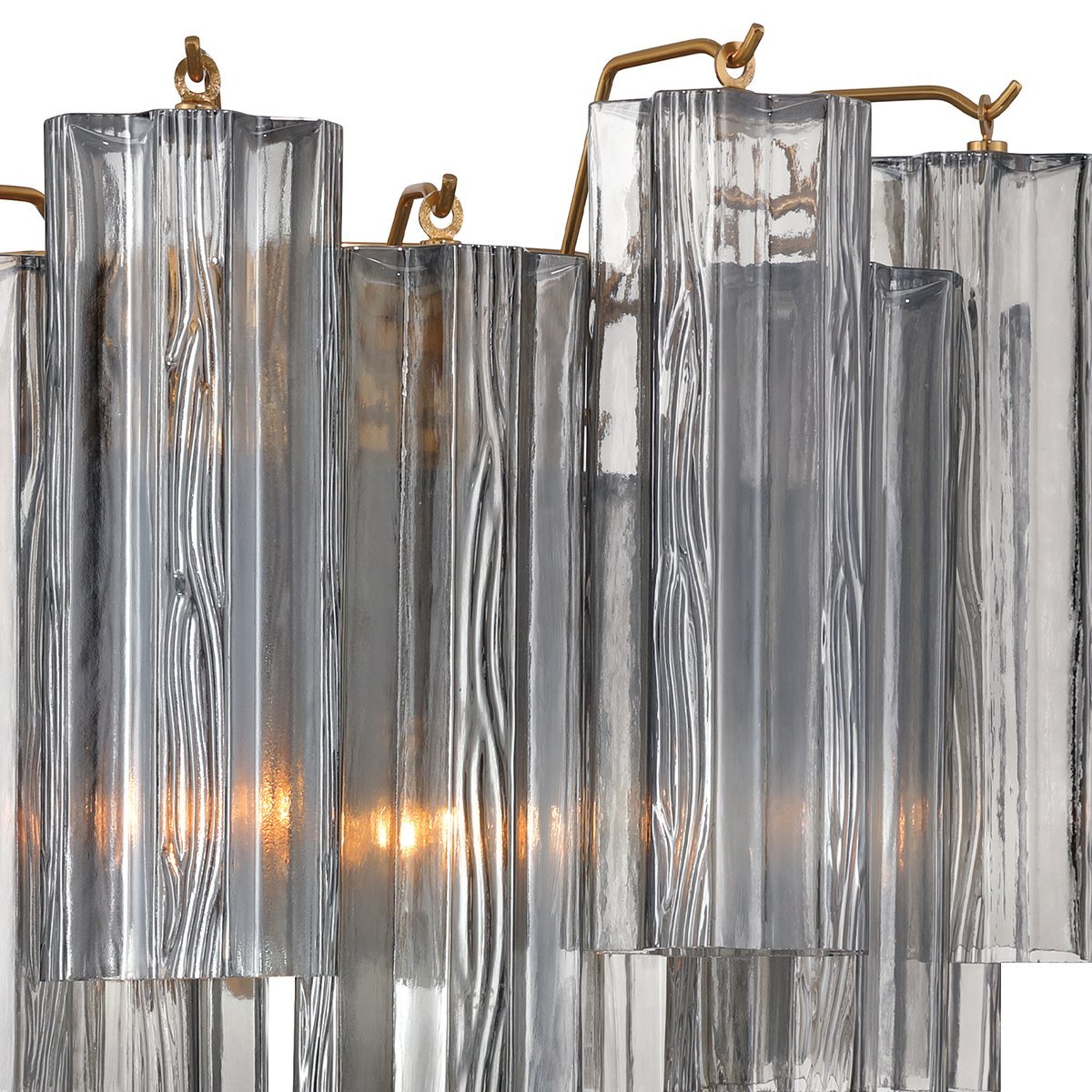 Aurora Wall Light Tronchi Glass Tube Tiered Amber Modern - Blowlighting