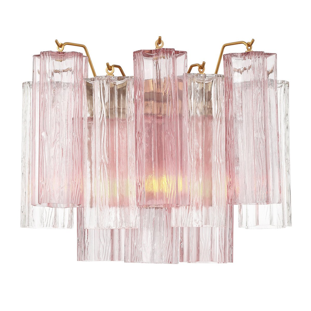 Aurora Wall Light Tronchi Glass Tube Tiered Amber Modern - Blowlighting