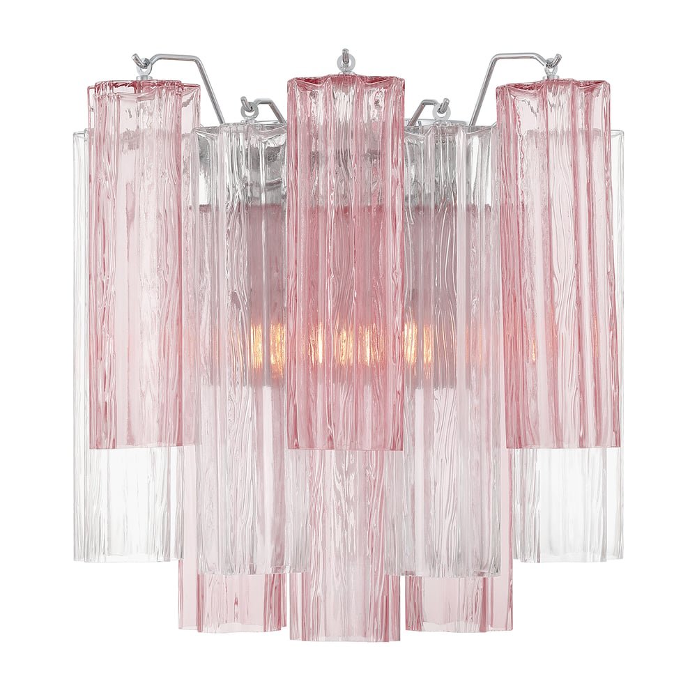 Aurora Wall Light Tronchi Glass Tube Tiered Amber Modern - Blowlighting