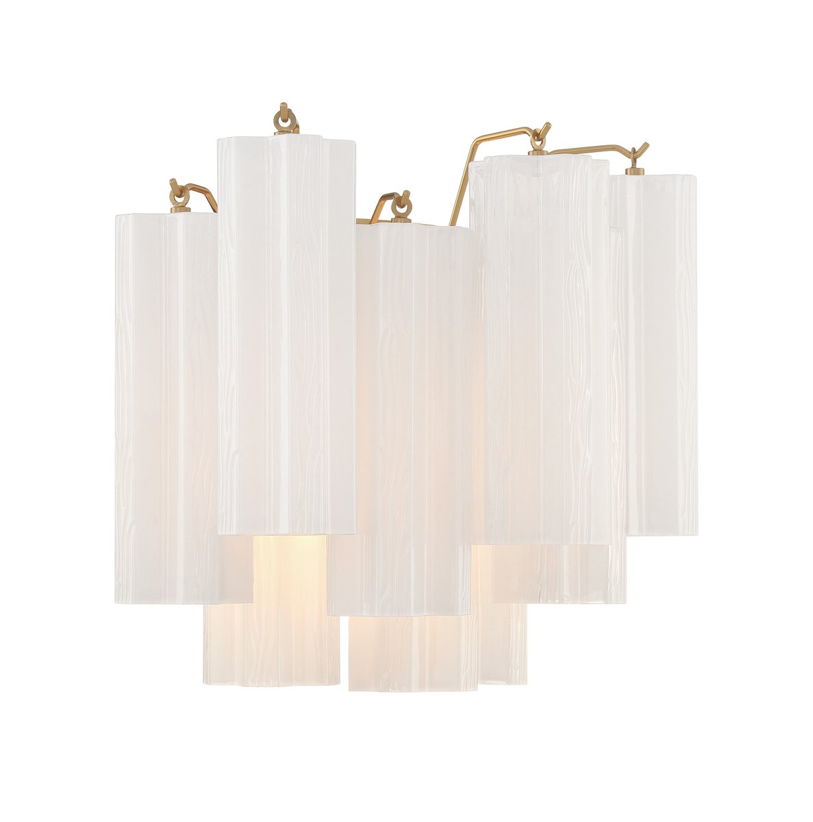Aurora Wall Light Tronchi Glass Tube Tiered Amber Modern - Blowlighting
