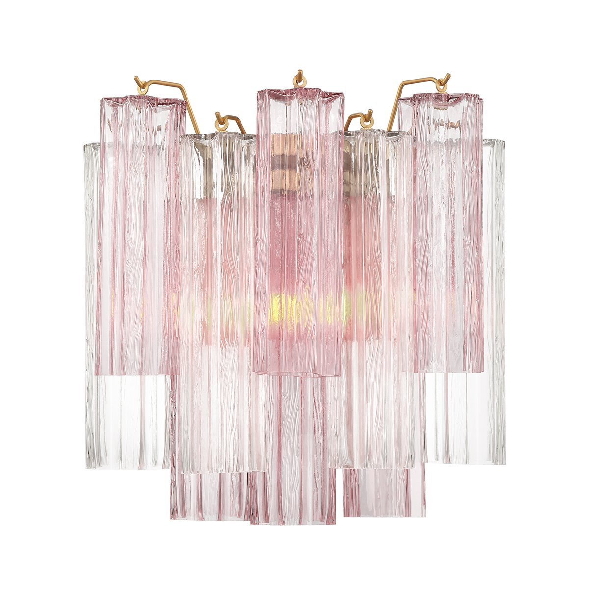 Aurora Wall Light Tronchi Glass Tube Tiered Amber Modern - Blowlighting