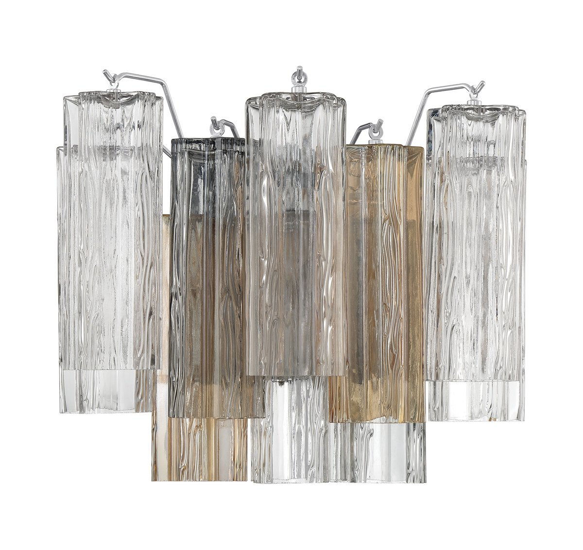 Aurora Wall Light Tronchi Glass Tube Tiered Amber Modern - Blowlighting