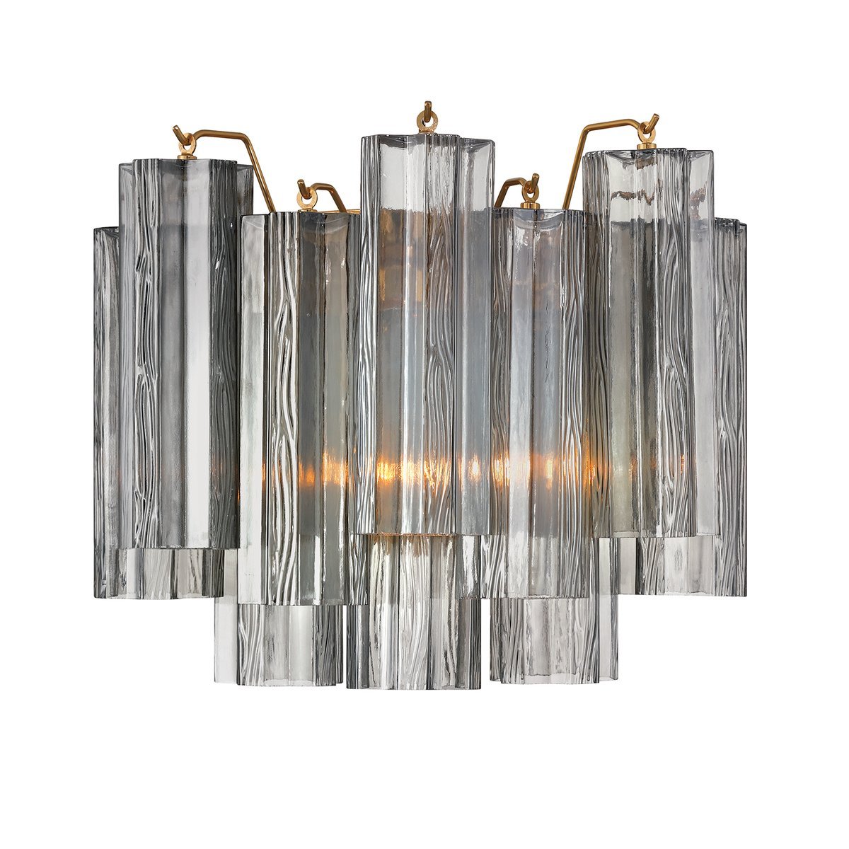 Aurora Wall Light Tronchi Glass Tube Tiered Amber Modern - Blowlighting