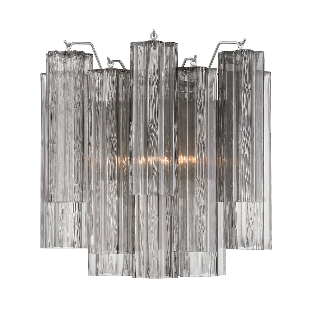 Aurora Wall Light Tronchi Glass Tube Tiered Amber Modern - Blowlighting