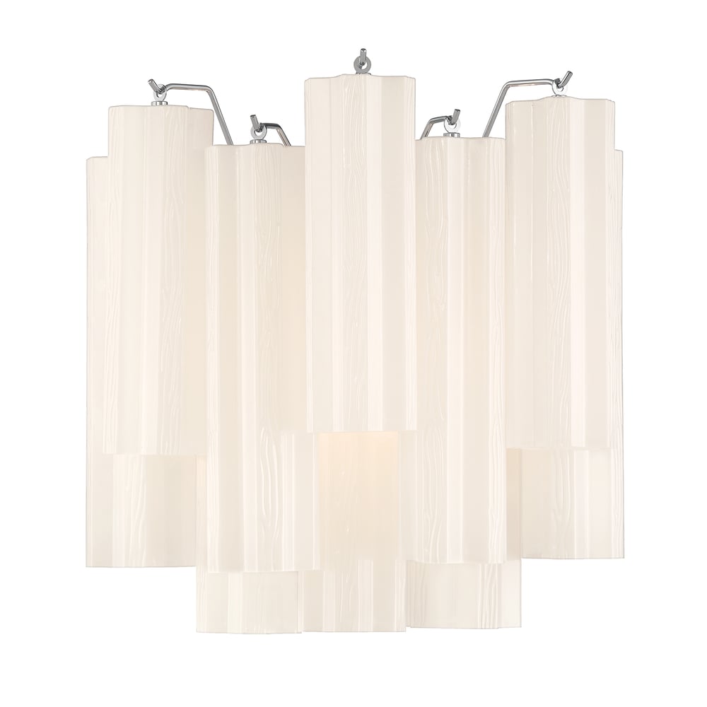 Aurora Wall Light Tronchi Glass Tube Tiered Amber Modern - Blowlighting