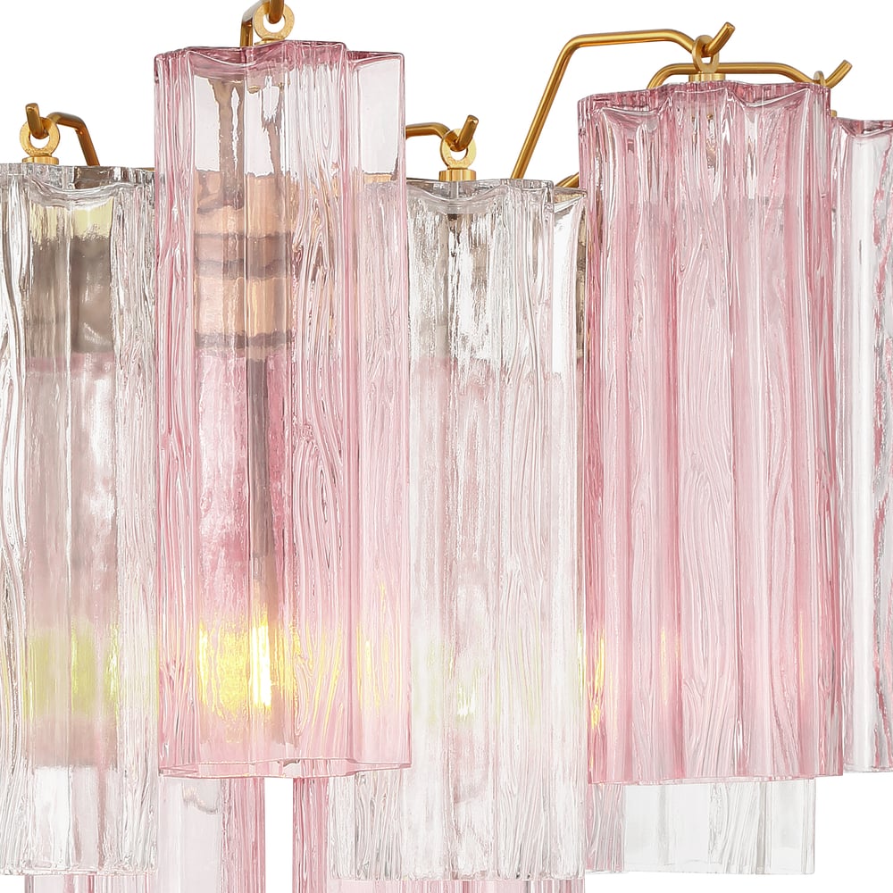 Aurora Wall Light Tronchi Glass Tube Tiered Amber Modern - Blowlighting