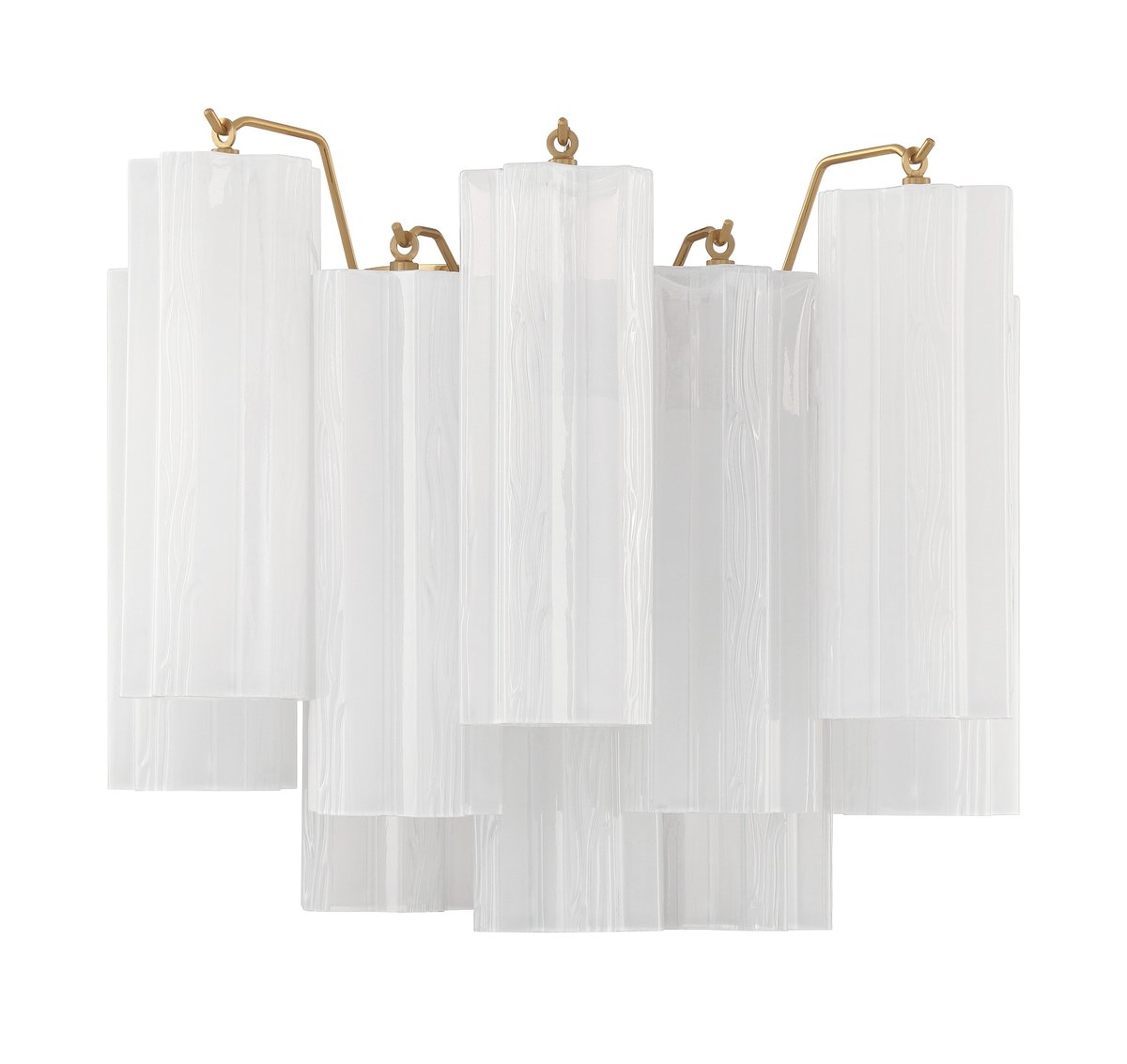 Aurora Wall Light Tronchi Glass Tube Tiered Amber Modern - Blowlighting