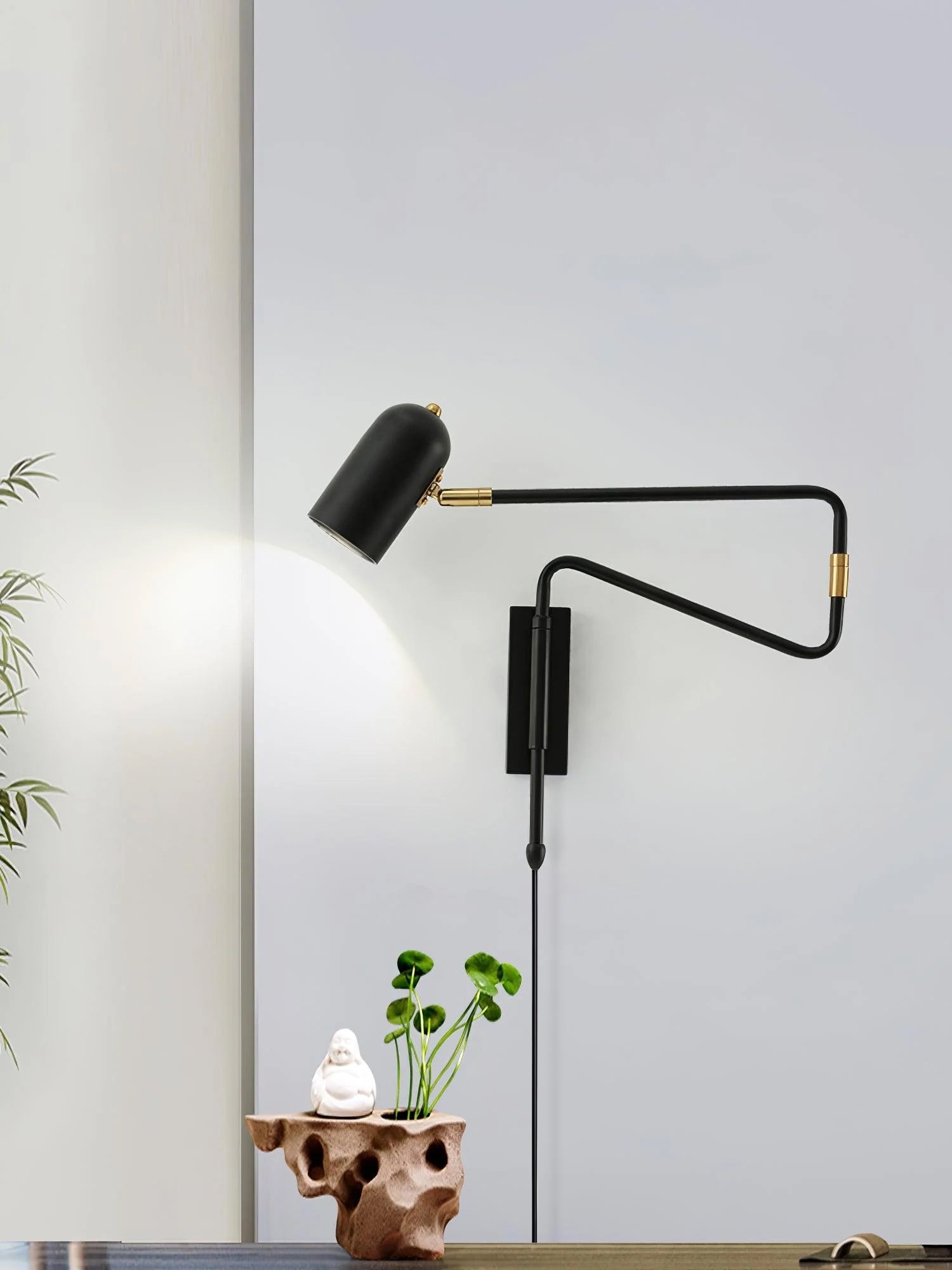 Adjustable Arm Plug In Wall Lamp - Blowlighting