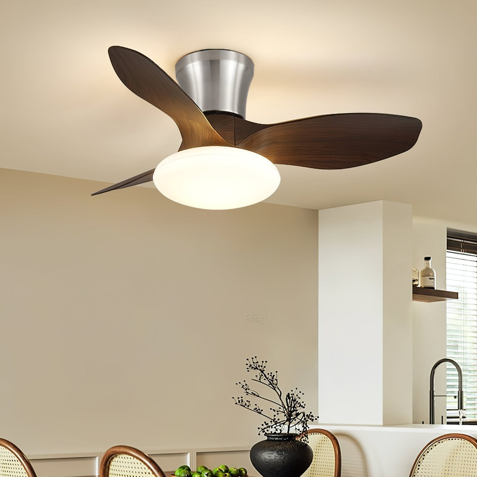 Velora Modern Wood Ceiling Fan Light - Blowlighting