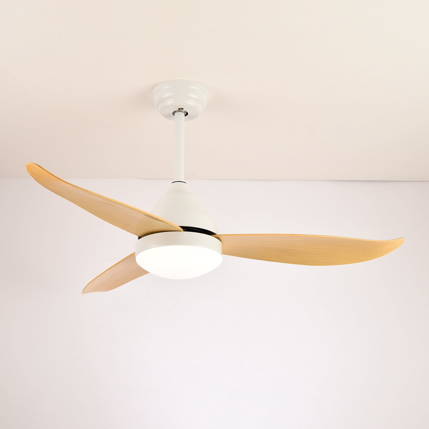 Zefiro Modern Wood Ceiling Fan with Light - Blowlighting