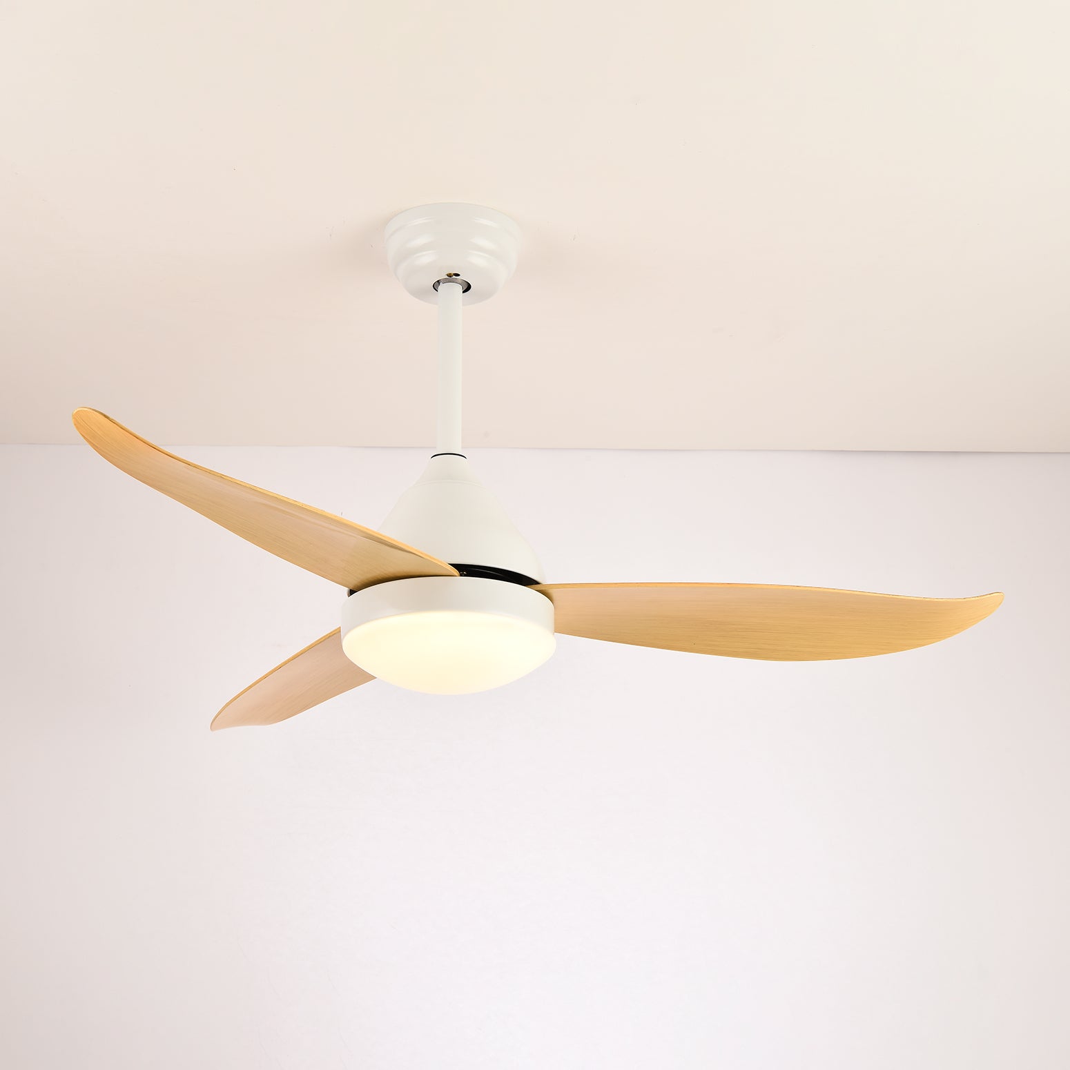 Zefiro Modern Wood Ceiling Fan with Light - Blowlighting