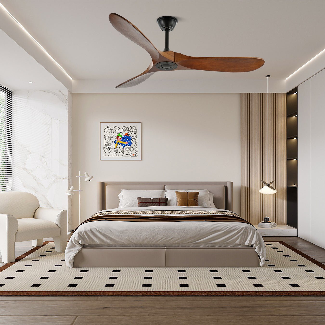Orano Wood Ceiling Fan - Blowlighting