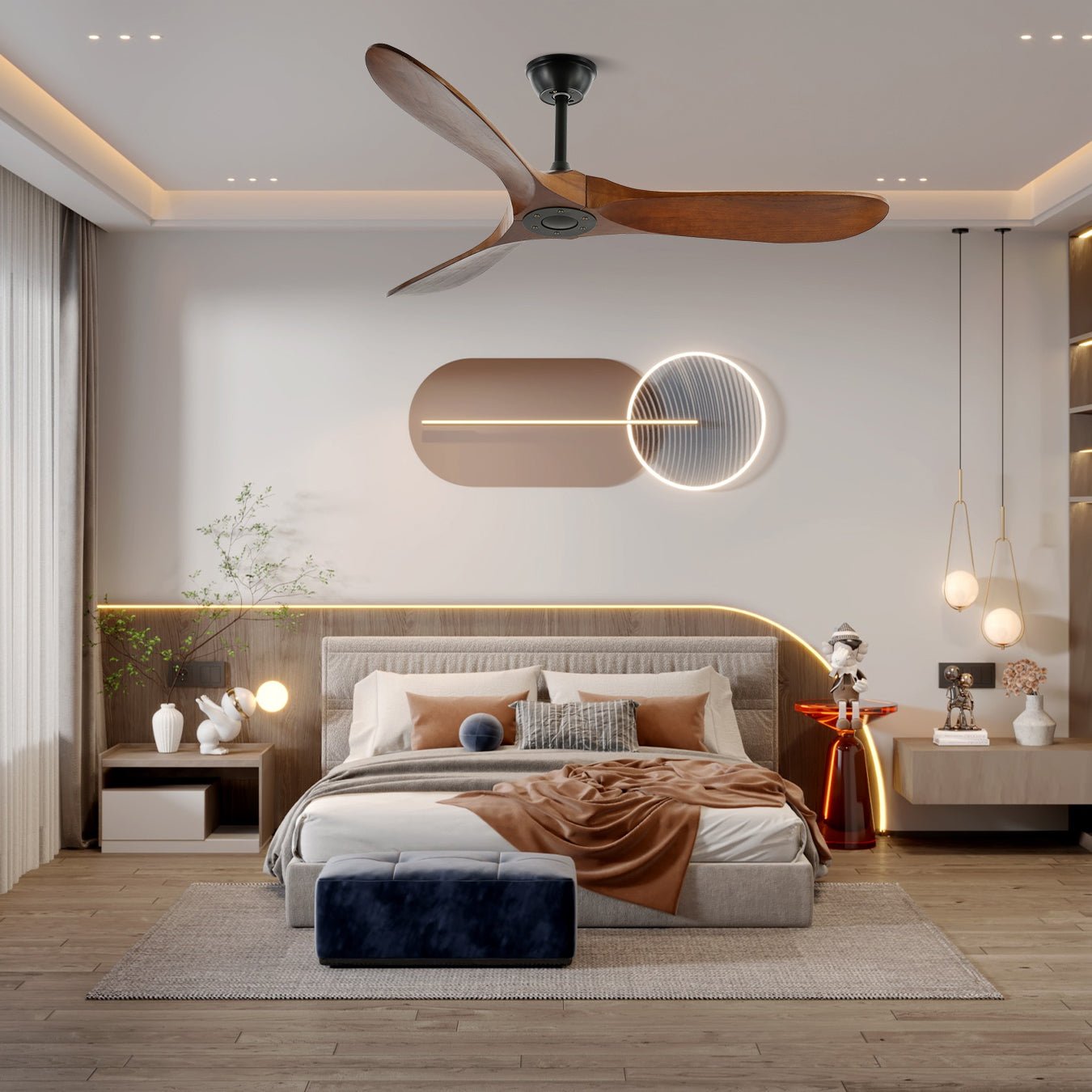 Orano Wood Ceiling Fan - Blowlighting
