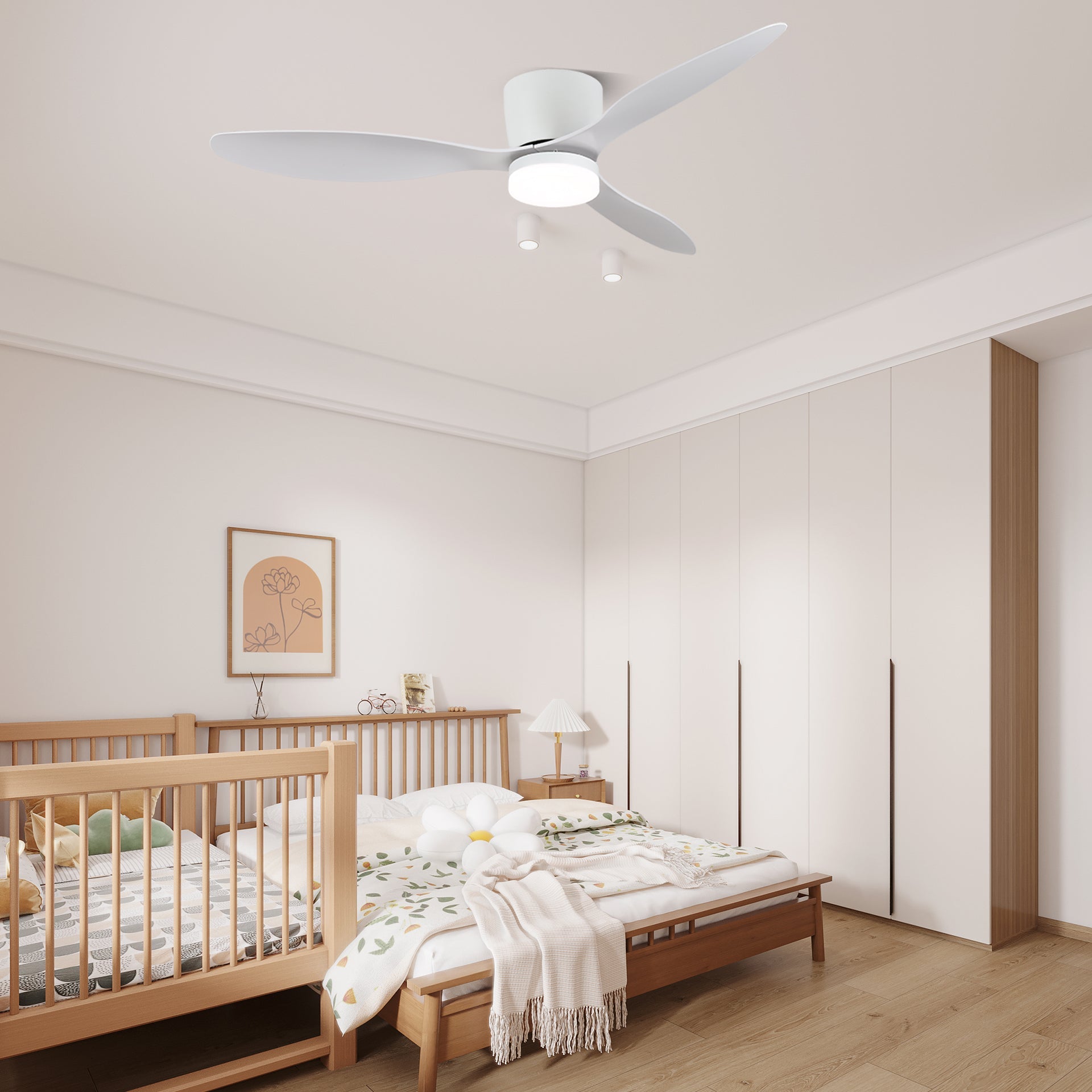 Nerio Minimalist Wood Ceiling Fan Light - Blowlighting