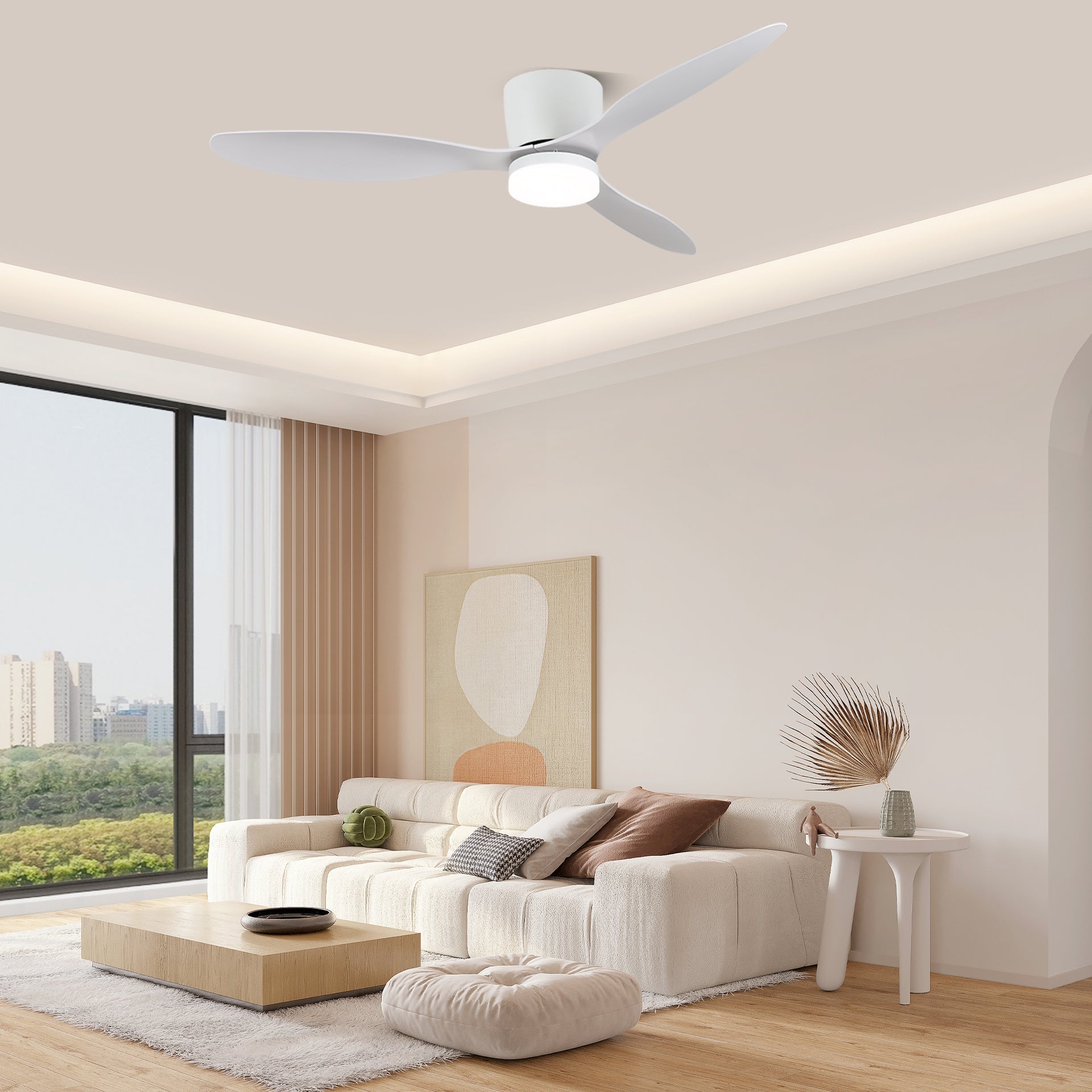 Nerio Minimalist Wood Ceiling Fan Light - Blowlighting